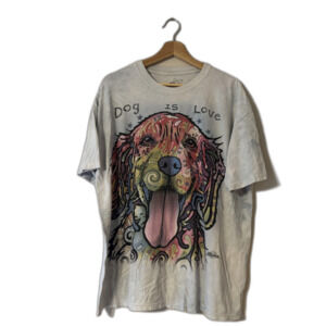 The Mountain Dog Is Love Shirt Mens XL Gray Tie Dye Dean Russo Graphic Tee